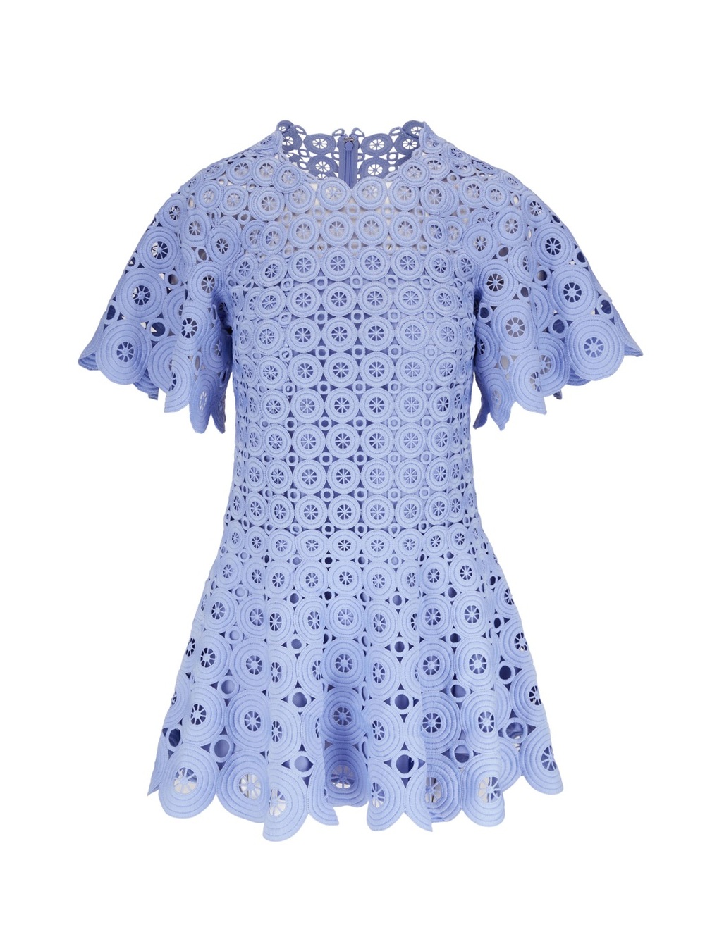 Jonathan Simkhai Mercy Circle Lace Blue Mini Dress Size 2